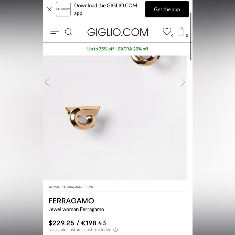 Ferragamo earrings - sold out
